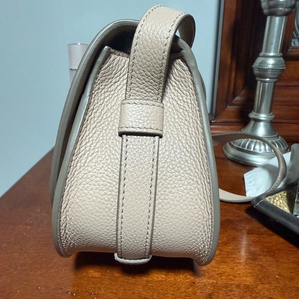 Chloe Crossbody Bag in Taupe Beige with Gold Hardware - Picture 7 of 12